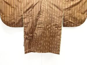 縞織り出し手織り紬道中着